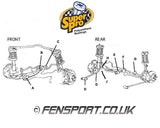 SuperPro - Rear Control Arm No1 & No2 Outer Bush Kit SPF2731K - Celica ST182 - SPF2731K