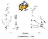 SuperPro - Rear Lower Control Arm - Inner Bush Kit  - MR-S ZZW30 - SPF2396K