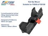 Roll bar mount with for fire safety stick FSS50 & FSS100