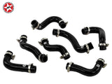 Silicone - Charge Cooler Radiator Hose Kit - Stoney Racing - Celica ST185 RC & CS - Black