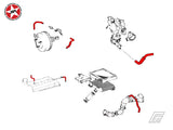 Silicone Breather Vacuum Hose Kit - Stoney Racing - Celica GT4 ST185 - diagram