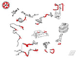 Ancillary Coolant & Breather Silicone Hose Kit - Stoney Racing - MR2 MK2 Rev 3+ NA - Diagram