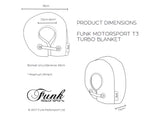 Turbo Blanket Jacket dimensions - Funk Motorsport - Garret T25 housings